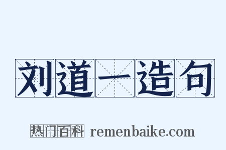 刘道一造句是什么意思的图片